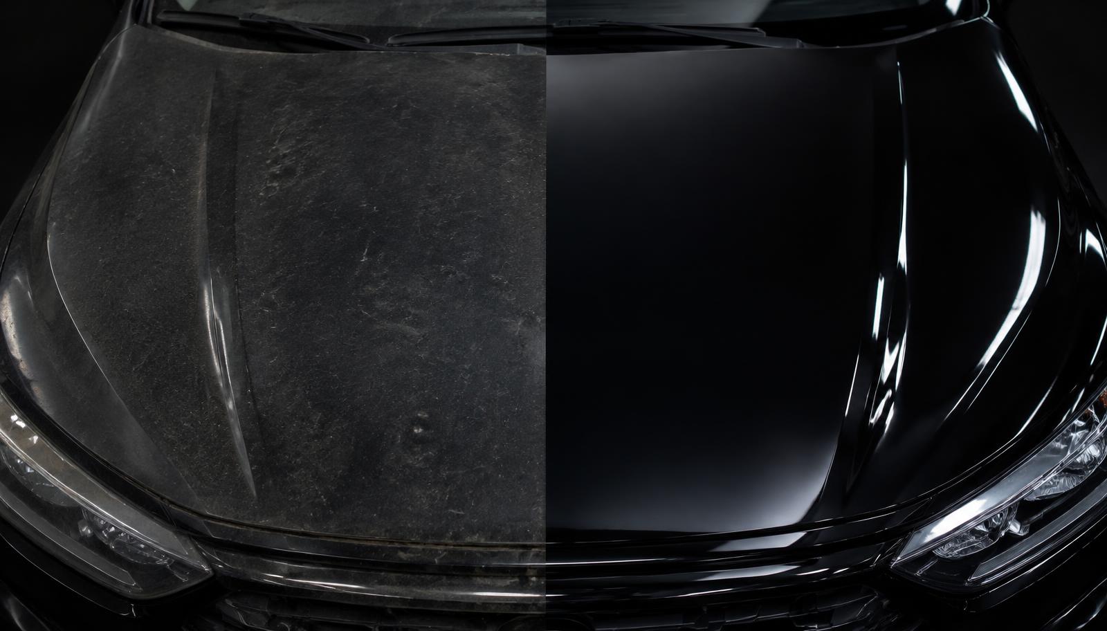 Before and after paint detailing